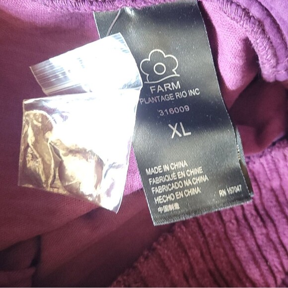 Farm Rio Corduroy Burgundy Wide-leg Trousers Womens XLarge - Picture 7 of 15